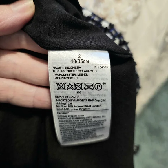 Banana Republic Black, Blue and White Midi Dress - Picture 15 of 15